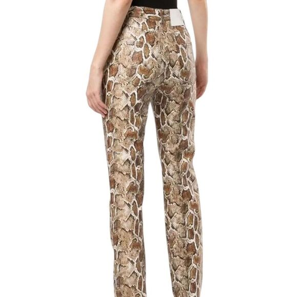 Proenza Schouler White Label Snake-Print Straight-Leg Trousers - Picture 3 of 8